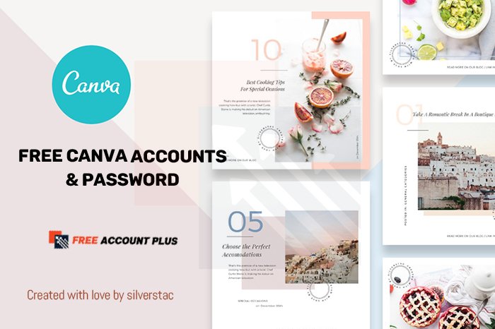 Free Canva Accounts & Password
