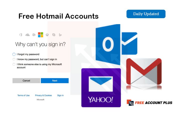 Free Hotmail Accounts & Passwords