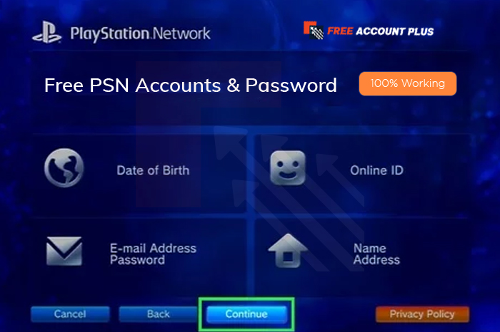 Free Playstation Accounts & Password