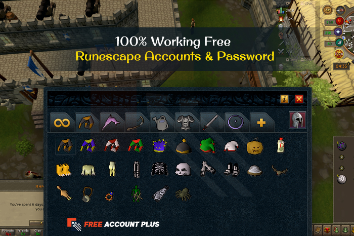 Free Runescape Accounts & Passwords