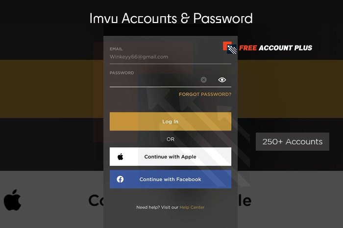 Free Imvu Accounts & Password